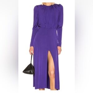 ROTATE Birger Christensen Long Sleeve Purple Dress